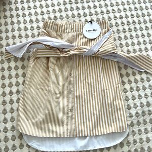 Line and Dot Skirt with wrap detailing